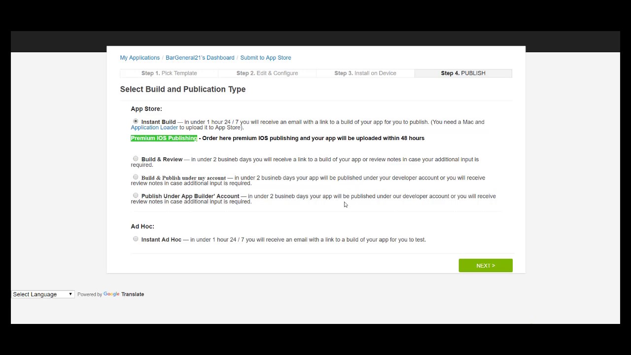 Snapitapps Main App Builder- changes in publishing to iTunes