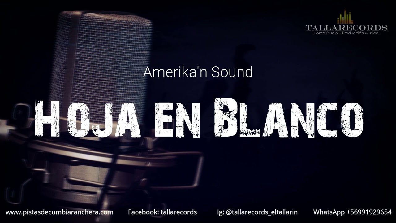 Hoja en Blanco - Karaoke en Cumbia Ranchera - Pista Instrumental + Letra - TallaRecords