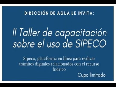 II Taller de Capacitación sobre el uso de SIPECO - 26 08 2020 1