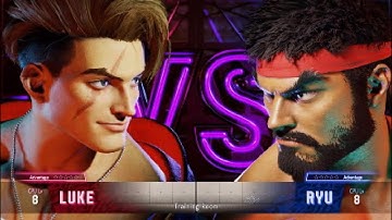 SF6 Demo - Luke vs Ryu Level 8 CPU Match-Up!!