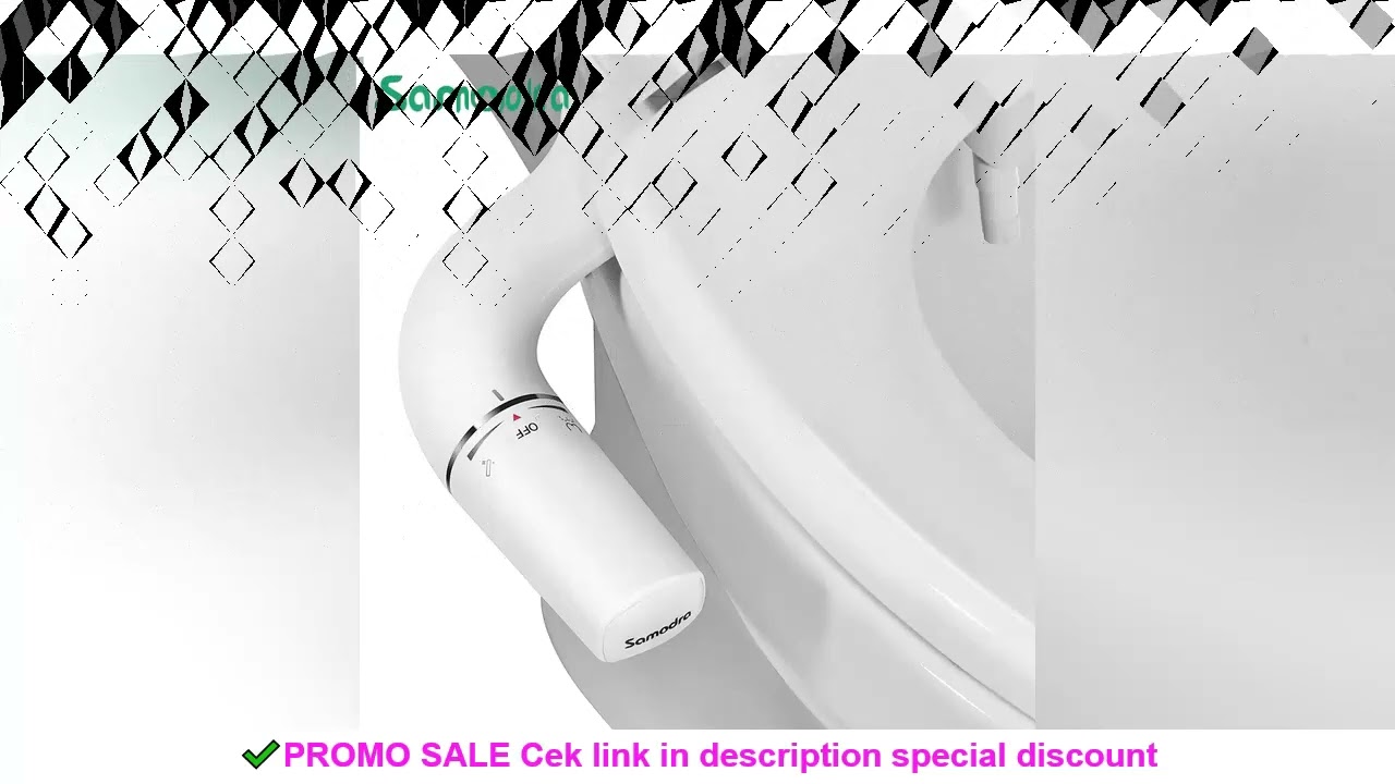 SAMODRA Bidet Attachment Ultra-Slim Toilet Seat Attachment Dual Nozzle Bidet Adjustable Water Pressu