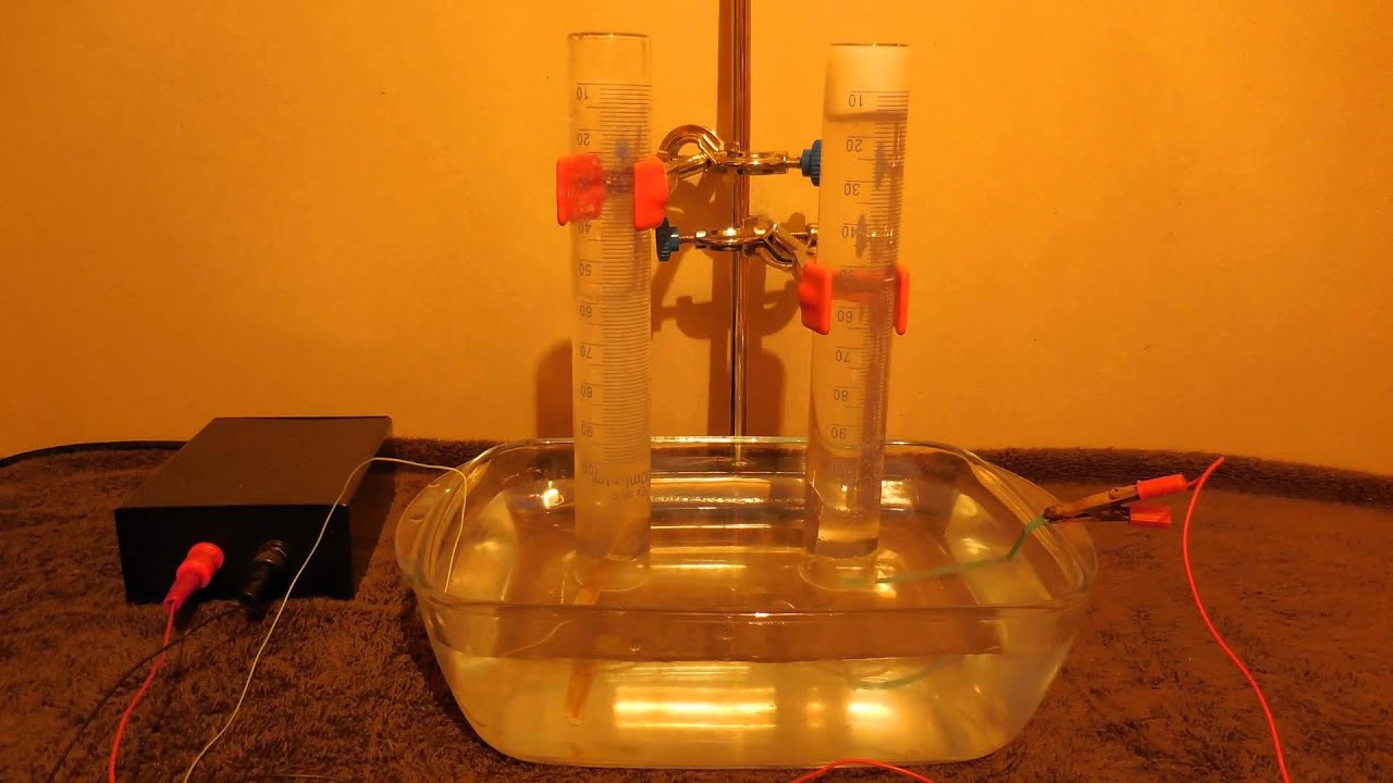 Physics Experiment Electrolysis Of Water With Aluminium Graphite