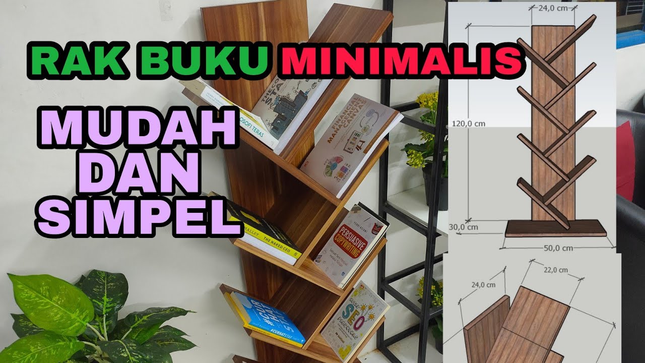  CARA  MEMBUAT  RAK  BUKU  DARI KAYU MINIMALIS  YouTube