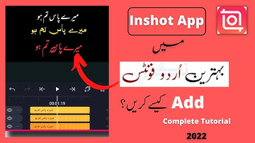 How to Import Urdu fonts in inshot app || How to add custom fonts in inshot  app || Inshot Tutorials