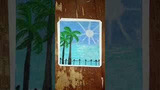 How to draw background scenery with oil paints colours easy for beginners #trend #art #viralvideo