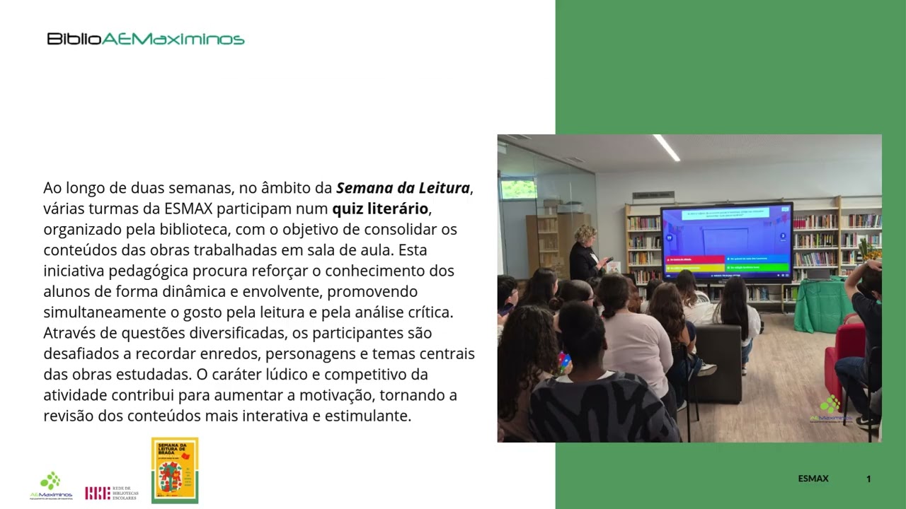 🔖𝗦𝗲𝗺𝗮𝗻𝗮 𝗱𝗮 𝗟𝗲𝗶𝘁𝘂𝗿𝗮 2026🔖📘📚Quiz Literário 🔖📒📗 Esmax