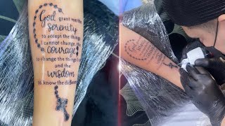 EP176 - GOD Serenity Courage Wisdom Tattoo Timelapse @inkzentattoo3218