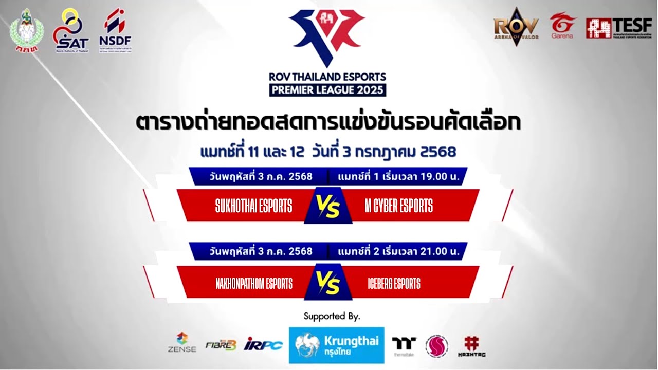 ROV THAILAND ESPORTS PREMIRE LEAGUE 2025 Week 2 Day 3