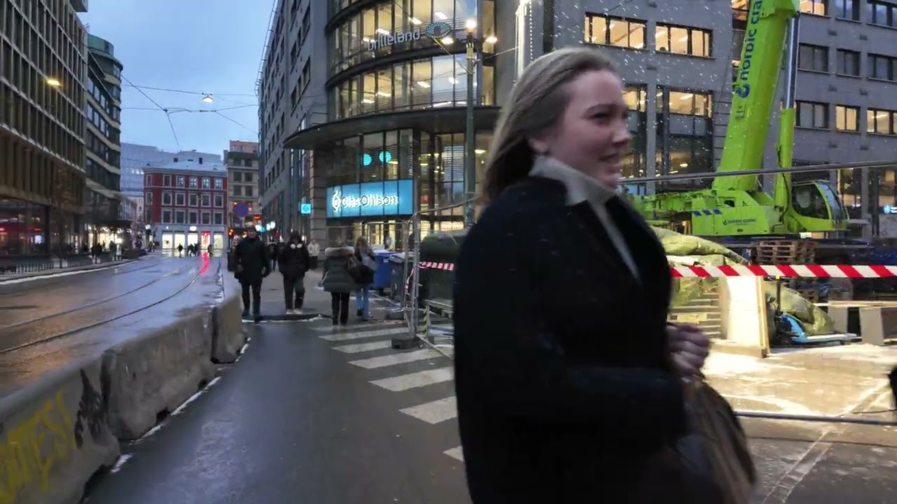 Oslo Winter Walk 4K | City Centre Stroll Norway ❄️🇳🇴