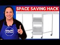 Folding craft table space saving hack double workspace easy