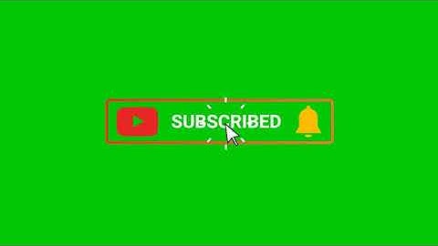 SUBSCRIBE Button Green Screen 05 | Copyright Free | Lower Third Subscribe Button Animation