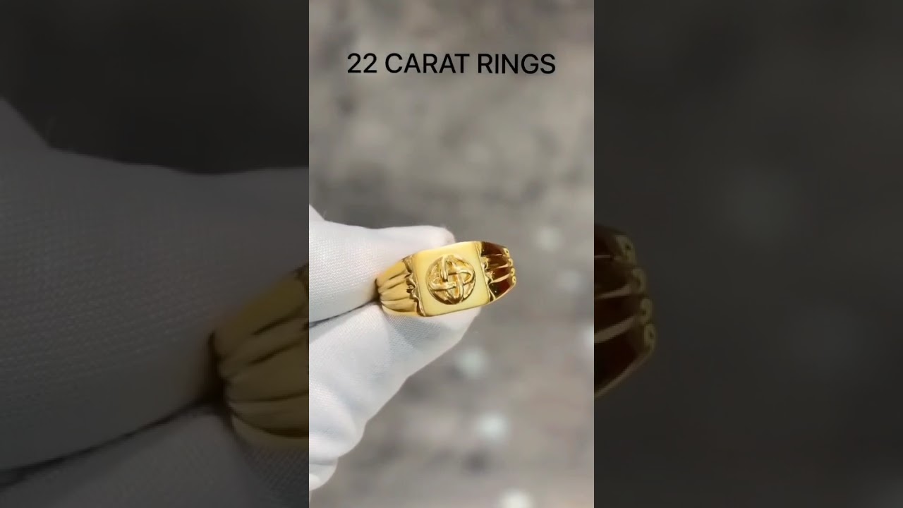 22K Gold #lightweight #Paper #casting gents, #ring, premium collection