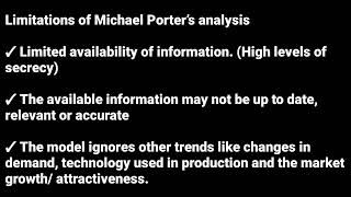 limitations of Micheal porter forces analysis (strategic management @NAISHAACADEMY )