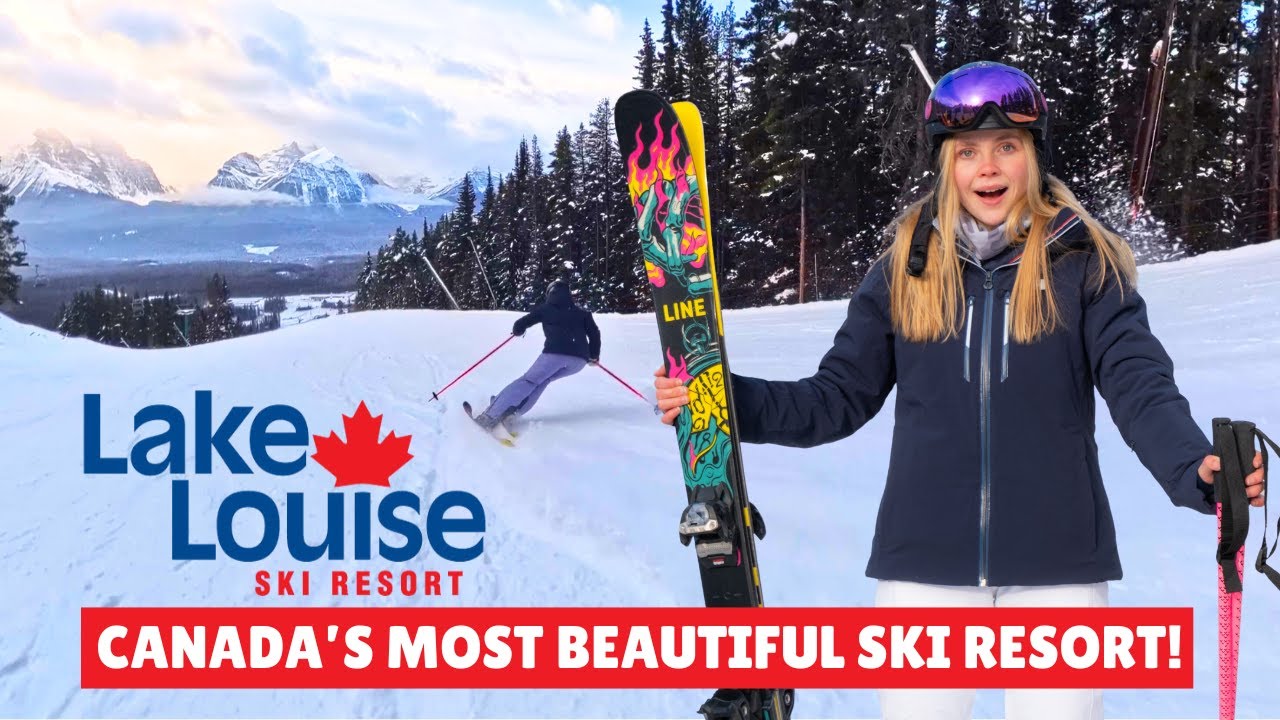 Самый красивый горнолыжный курорт Канады? | Мой первый раз на лыжах в Лейк-Луизе!