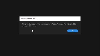 Atasi masalah ' This project was saved in the newer version of Adobe Premiere  can not opened ... '