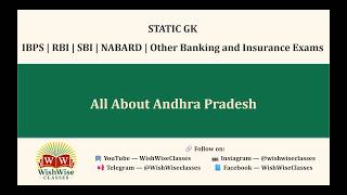 Complete Static GK | State 1 -Andhra Pradesh | IBPS | SBI | RBI | NABARD | Banking | Insurance |