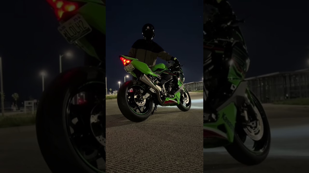 Ninja ZX4RR flames - YouTube