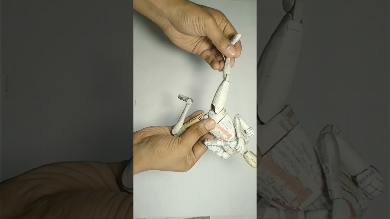 Handmade Paper Action Figure 