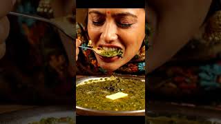Sarson Ka Saag & Makki Di Roti ASMR 🧈 Cozy Punjabi Comfort Food Sounds