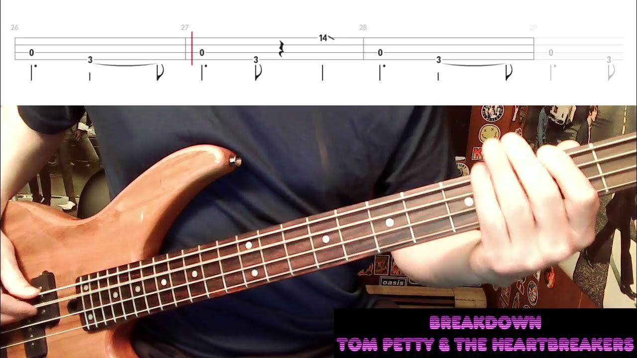 Breakdown by Tom Petty and The Heartbreakers Bass Cover with Tabs