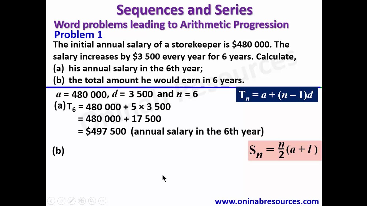 problem solving sequence and series