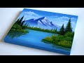 Acrylic Landscape Painting | Mountain Painting | Scenery Painting Tutorial
