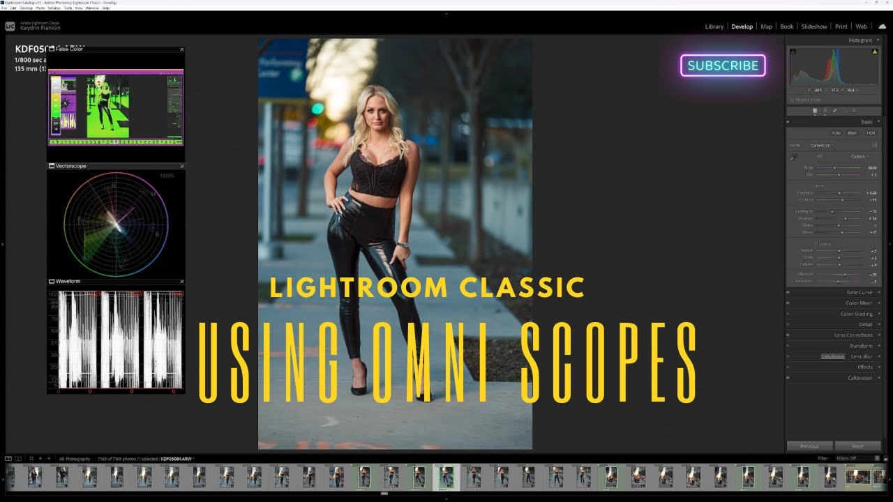Lightroom Classic with video scopes by | Nobe Omni Scopes|