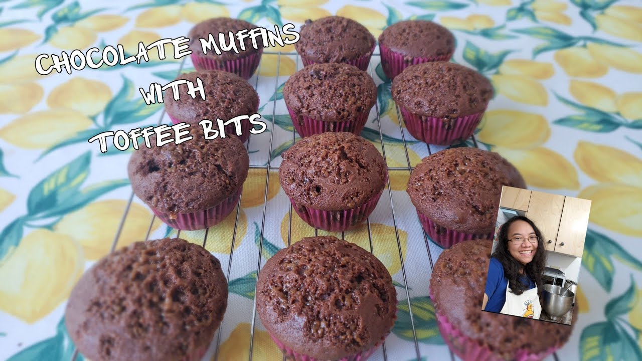 Chocolate Muffins with Toffee Bits