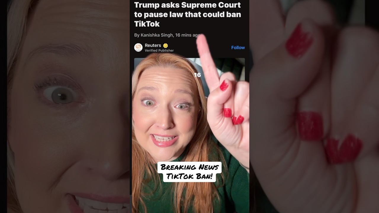 Breaking News Tump asks Supreme Court to pause TikTok Ban #trump #tiktokban