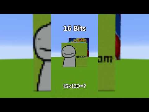 Minecraft ❤️64 bits 32 bits 16 bits 8 bits 4 bits 2 bits 1 bit Compilation😊#minecraft