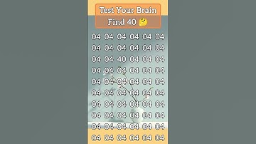 Find 40 #viralvideo #mathpuzzlechallenge #braingames #puzzle #iqgames #quiz