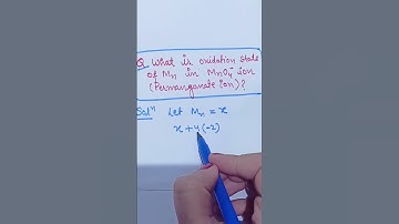 how to find oxidation number of permanganate ion | oxidation state #yourtutor #shorts