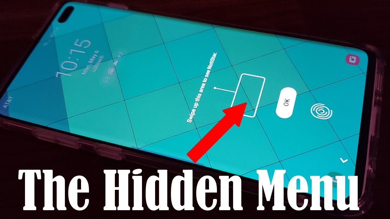 New Samsung Galaxy S10 - The Hidden Notifications Menu (above the Fingerprint Sensor)