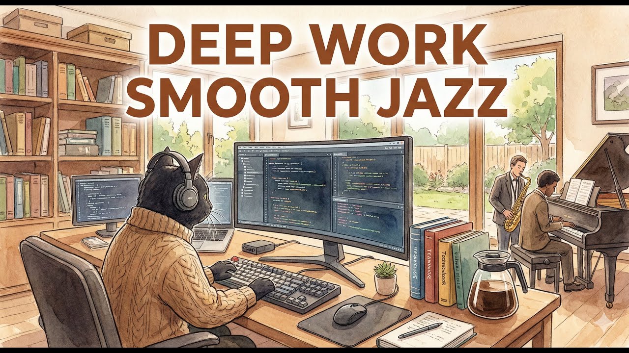 Flow State Smooth Jazz 💻🎷 | Background Music for Coding, Writing & Deep Focus