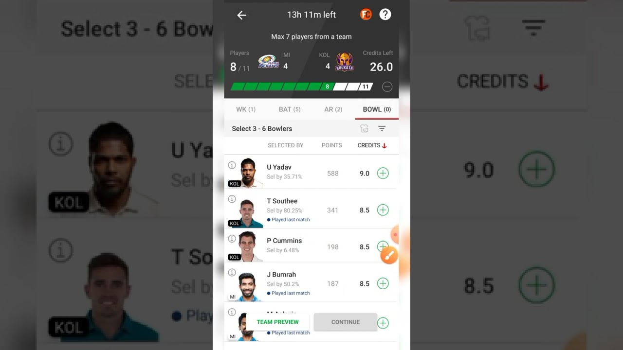 MI vs KKR Dream11 Team Today Match || MI vs KKR Dream11 Prediction || KOL vs MI Dream11 Team IPL