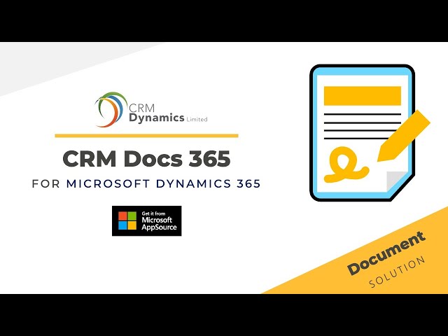 Document & e-Signature solution | Microsoft Dynamics 365 CE | CRM docs