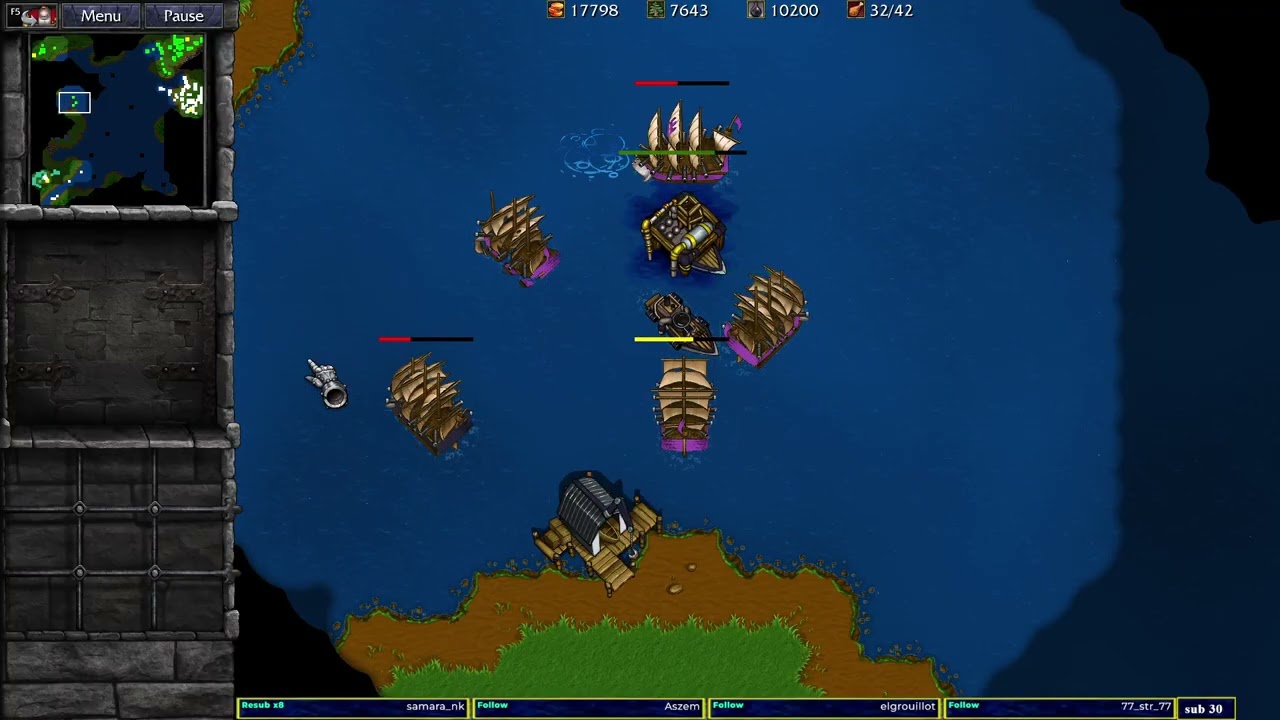 Warcraft 2 Remastered High Seas Combat 2v2