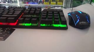 teclado y mouse gamer unitec
