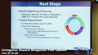 Livingston Hazard Mitigation Plan Meeting
