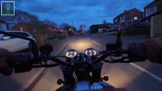 BSA Goldstar 650 First ride - night ride
