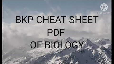 BKP CHEAT SHEET PDF