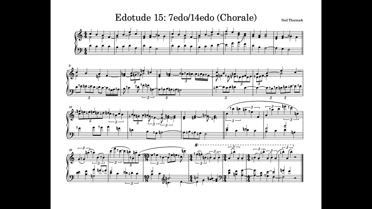 Watch Edotude 15: 7edo/14edo (Chorale) on YouTube Watch Edotude 15: 7edo/14edo (Chorale) on YouTube