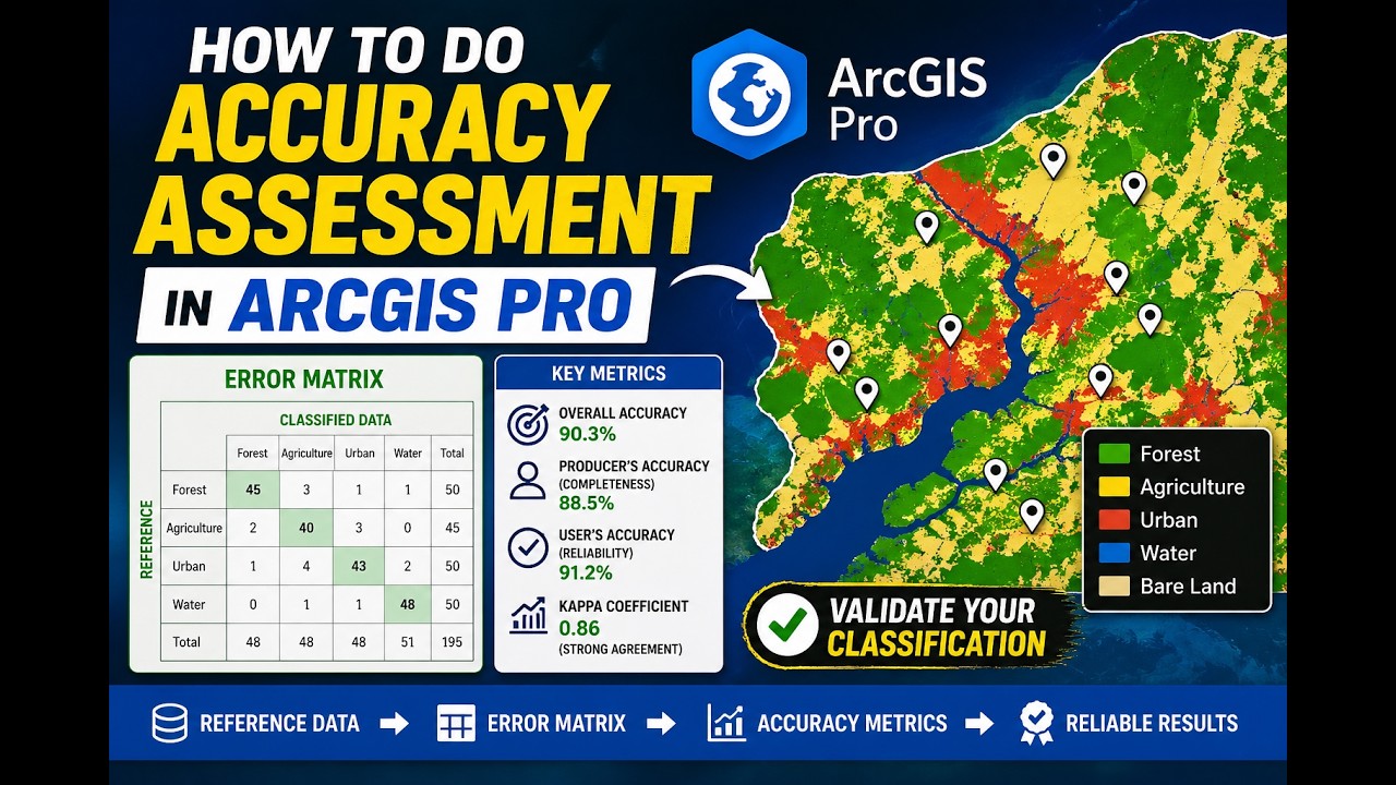 How to do accuracy assessment in arcgis pro - YouTube