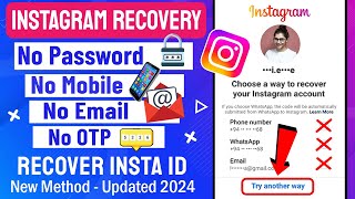 How to Recover Hacked Instagram Account 2024 || Hacked Instagram Account Recovery 2024 | insta id ig