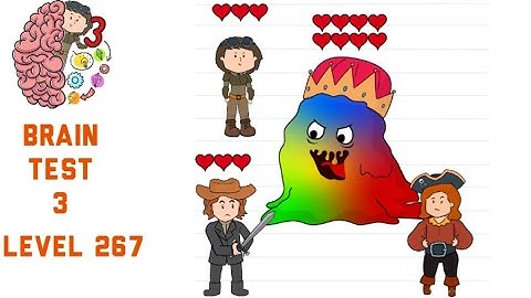 Brain Test 3 Level 267 The Slime King confronts them Walkthrough
