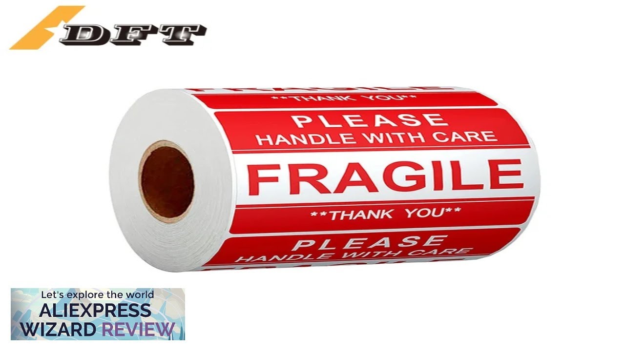 100PCS Fragile Stickers The Goods Please Handle With Care Warning Labels DIY Review