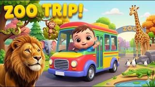 Wheels on the Zoo Bus song for kids nursey rhymes 