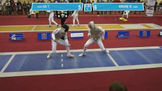 T32. KRUSE Richard (GBR) - HA Taegyu (KOR). Foil men individual.