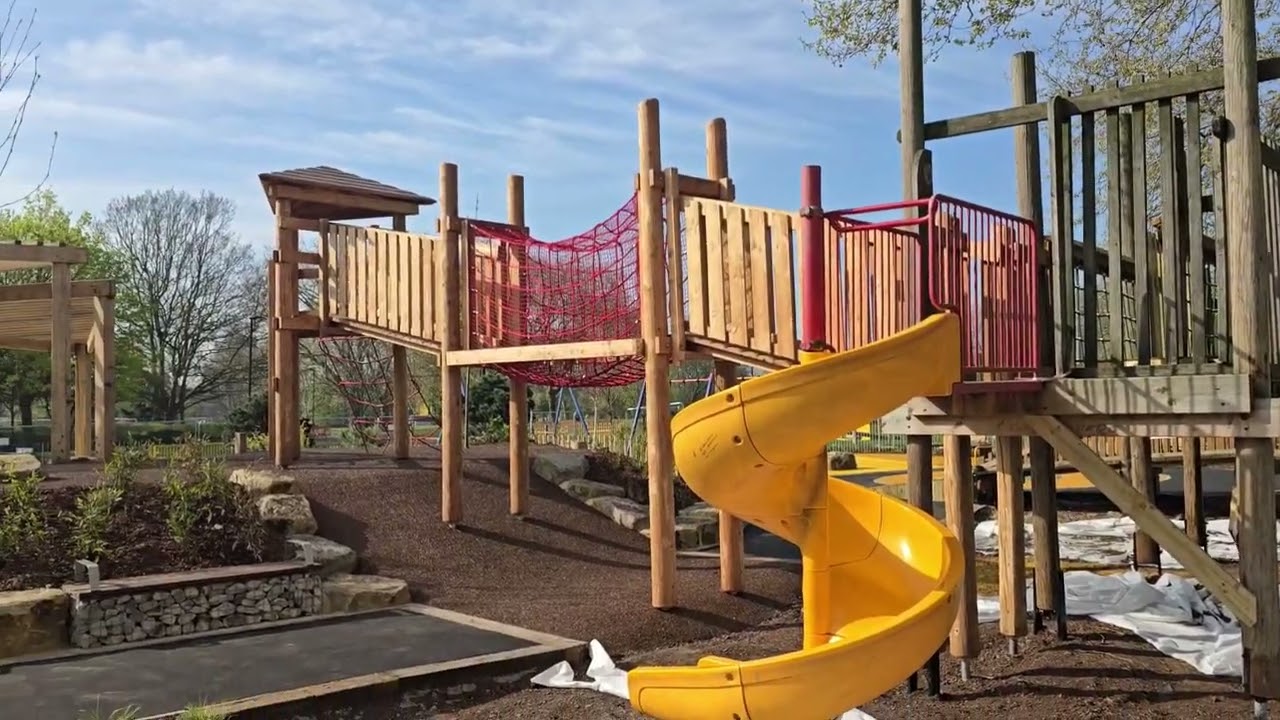 Hackney Downs Park kids play ground renovation before and after  