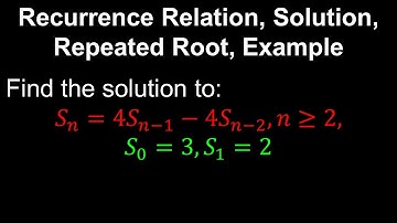 Recurrence Relation, 2nd Order, Solution, Example - Discrete Mathematics